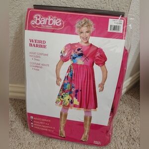 Weird Barbie Movie Halloween Costume Adult Women's Small 4-6 Pink Dress